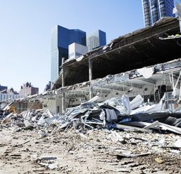 North Loan Building Demolition United Nations, New York, USA, February and March 2016 - Construction Workers are all most finished with the Demolition on the North Loan Building (NLB) and renewing the area in to the Historic Look of UN Headquarters. NLB was a temporary building that housed the General Assembly the office of the Secretary General along with over 20 meeting rooms during the Capital Master Plan (CMP) constructions and Renovation of the Secretariat Building.
Photo by: Luiz Rampelotto/EuropaNewswire
